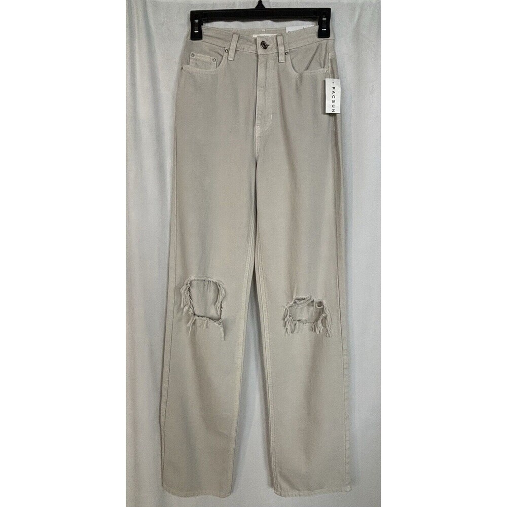 Pacsun Women’s Size 24 Ripped 90’s Boyfriend Jeans In Subtle Gray